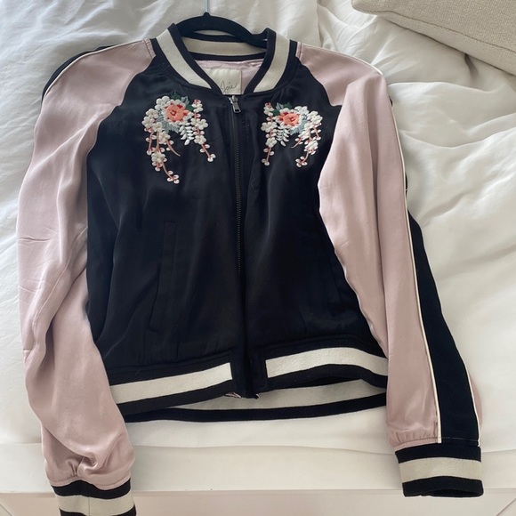 100% pure silk Joie bomber Jacket - Picture 2 of 6